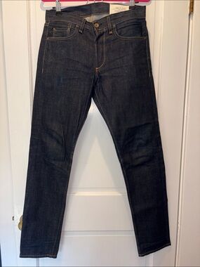 rag & bone Men's Dark Blue standard issue fit 2 Slim leg Jeans